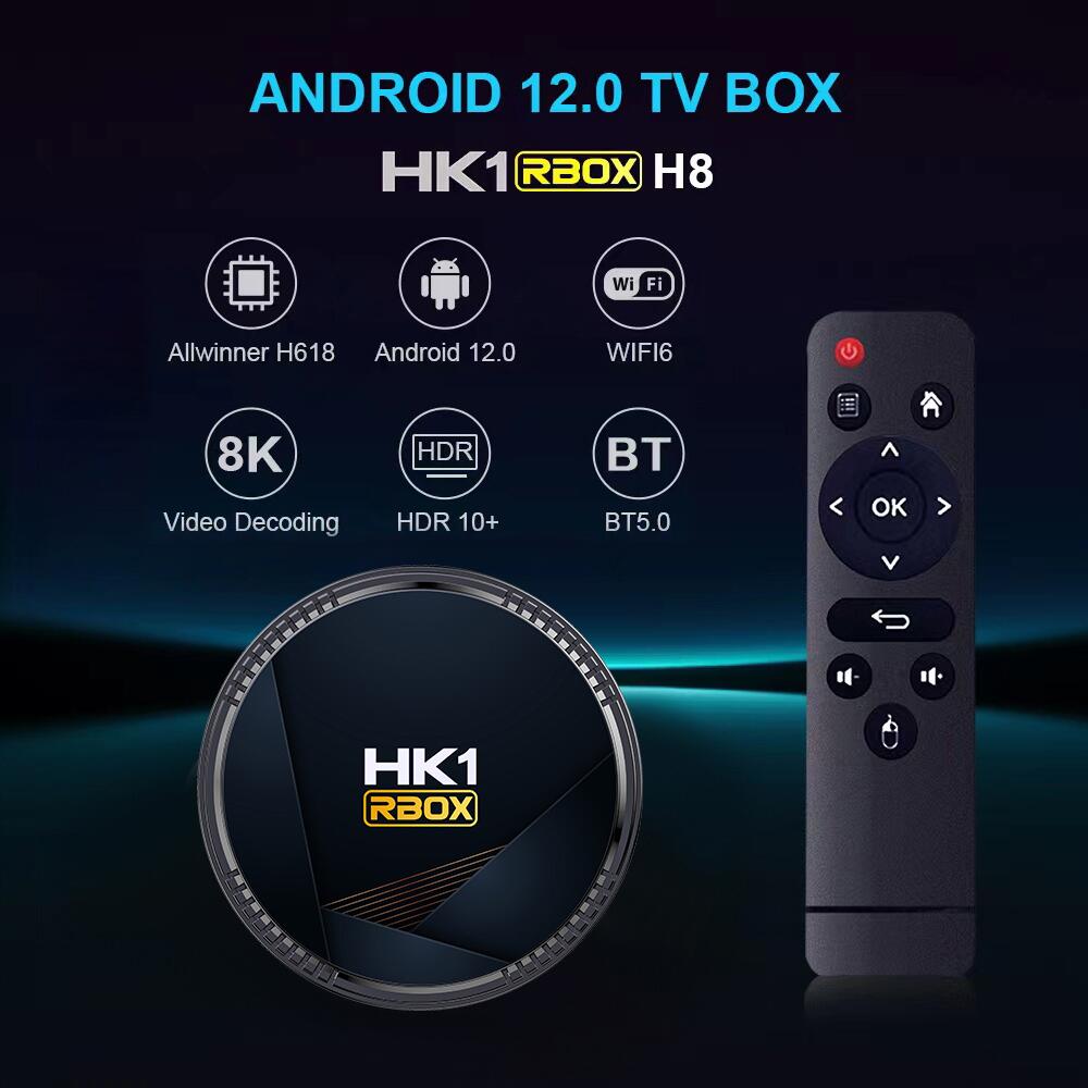 HK1 RBOX H8 Allwinner H618 ott tv box China manufacturer ODM