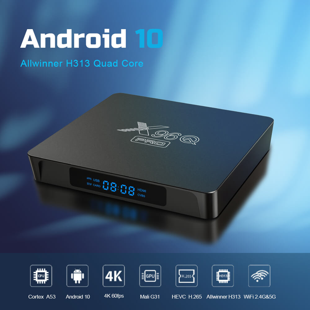 X96Q Pro Allwinner H313 android tv box China manufacturer