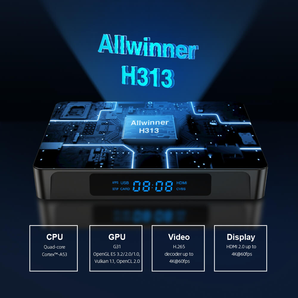 X96Q Pro Allwinner H313 android tv box China manufacturer