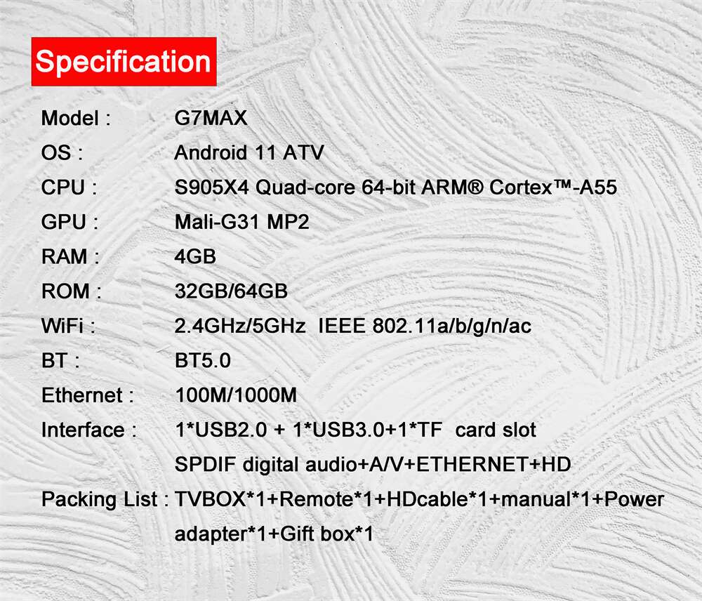 G7 MAX amlogic S905X4 streaming player China manufacturer exporter