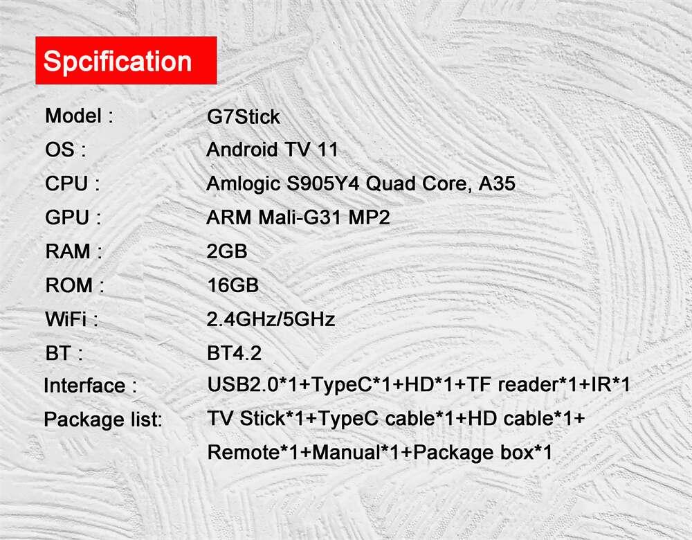 G 7 스틱 Amlogic S 905 y 4 안드로이드 TV 스틱 중국 제조업체 ODM