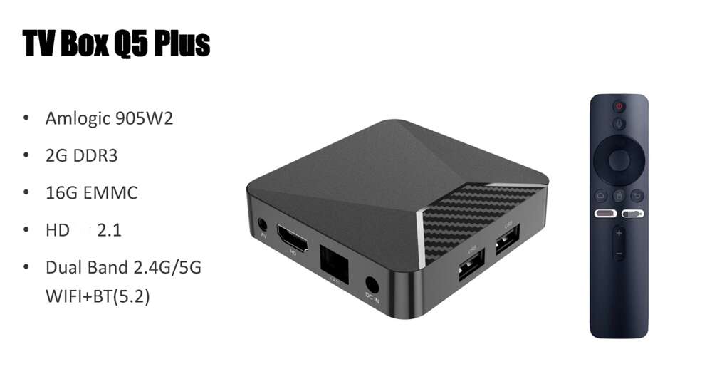 Q5PLus Amlogic S905W2 ott tv box China manufacturer supplier