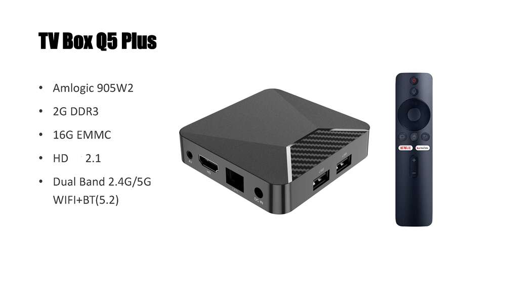 Q5PLus Amlogic S905W2 ott tv box China manufacturer supplier