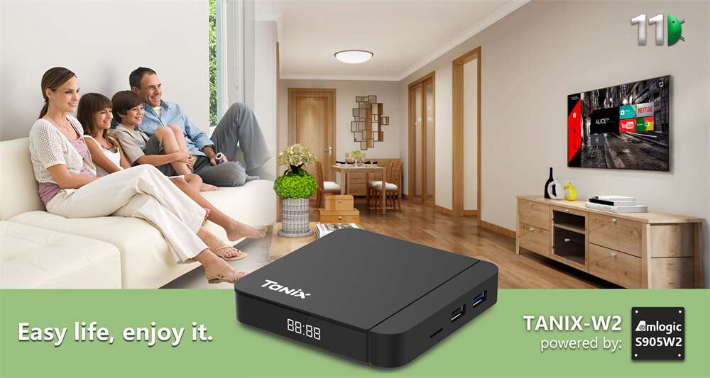 ผู้ผลิตในจีน Tanix W2 Amlogic S905W2 ผู้เล่นสตรีมมิ่ง ODM