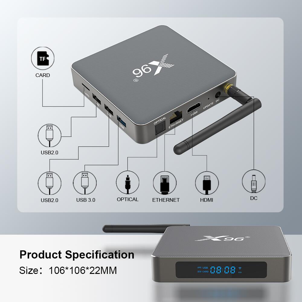 X96 X6 Rockchip RK3566 caja de televisión inteligente fabricante exportador de China