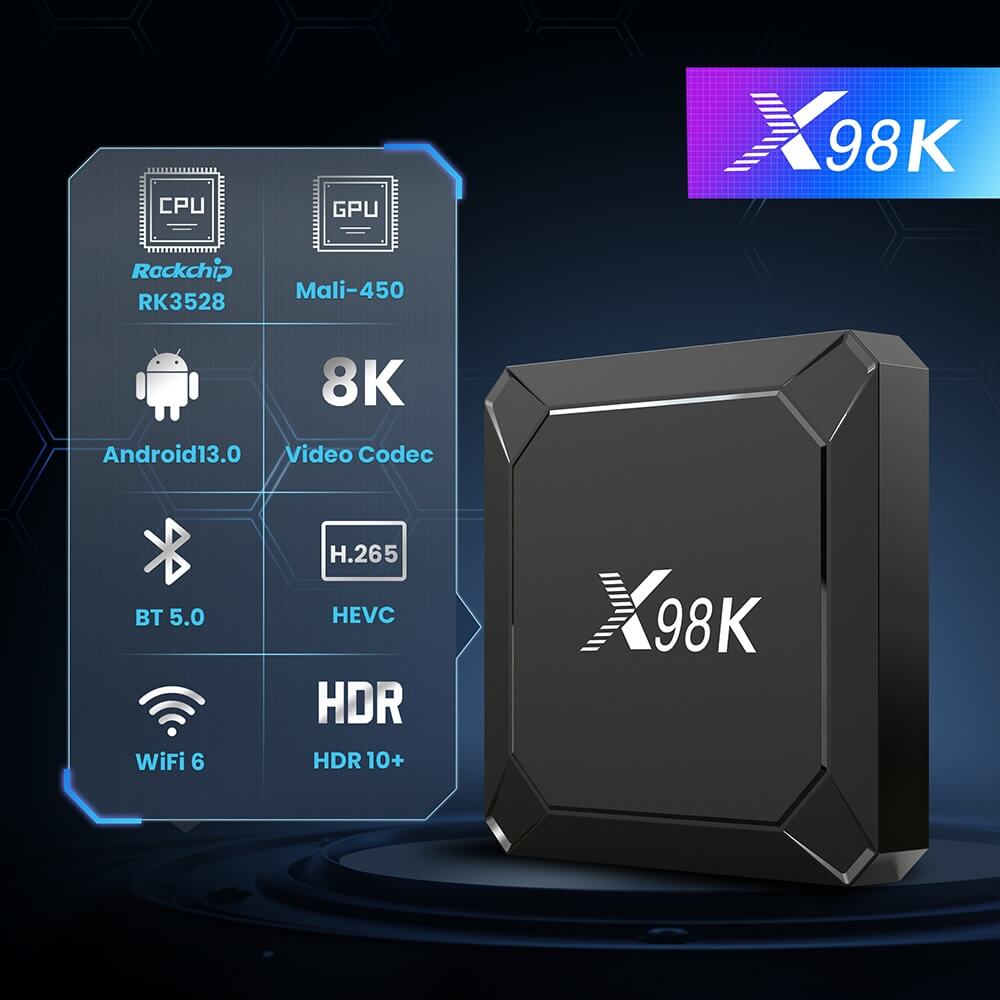 الصين X98K RockChip RK3528 مربع التلفزيون الروبوت المصنعين الموردين