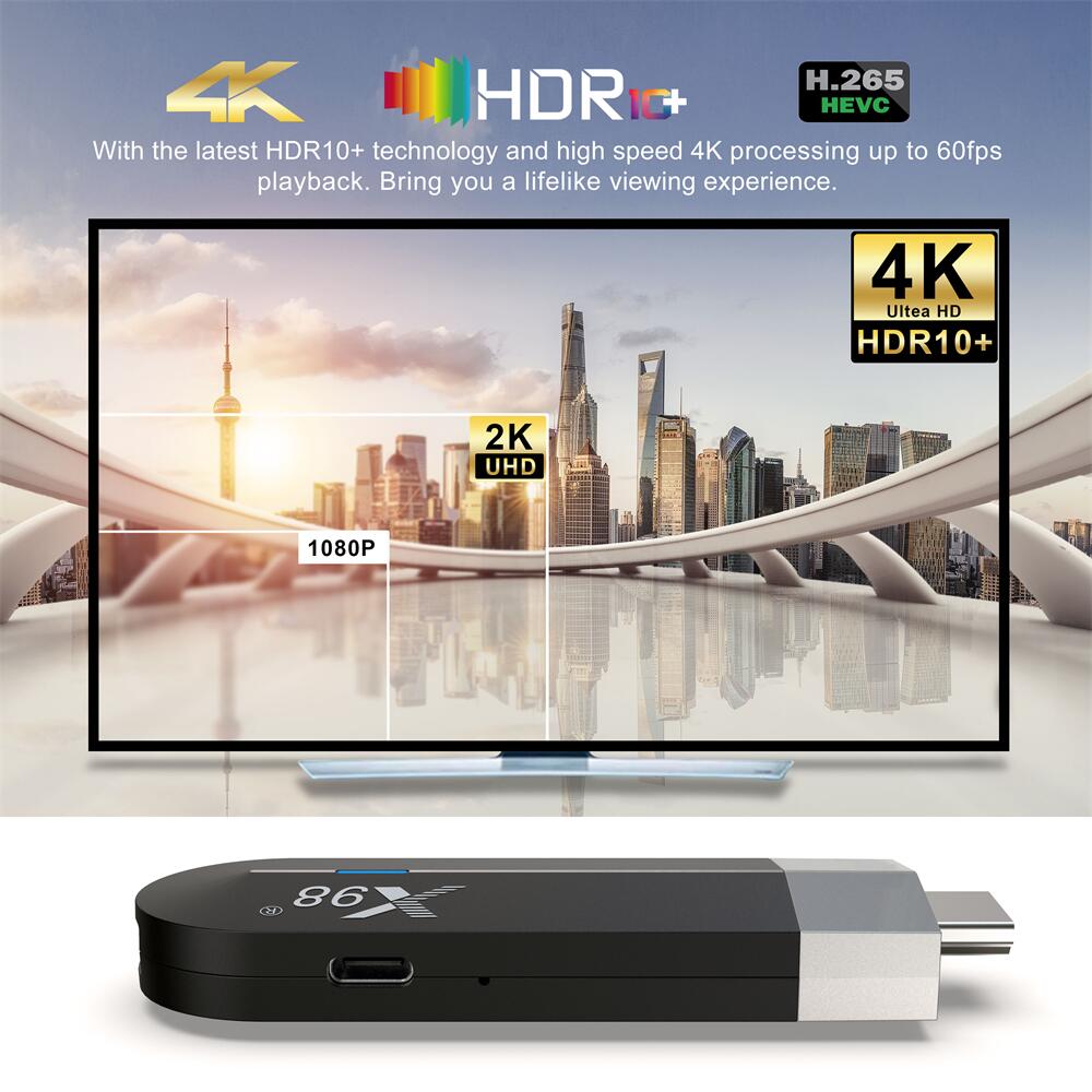 X98-S500 Amlogic S905y4 smart tv stick factory 9