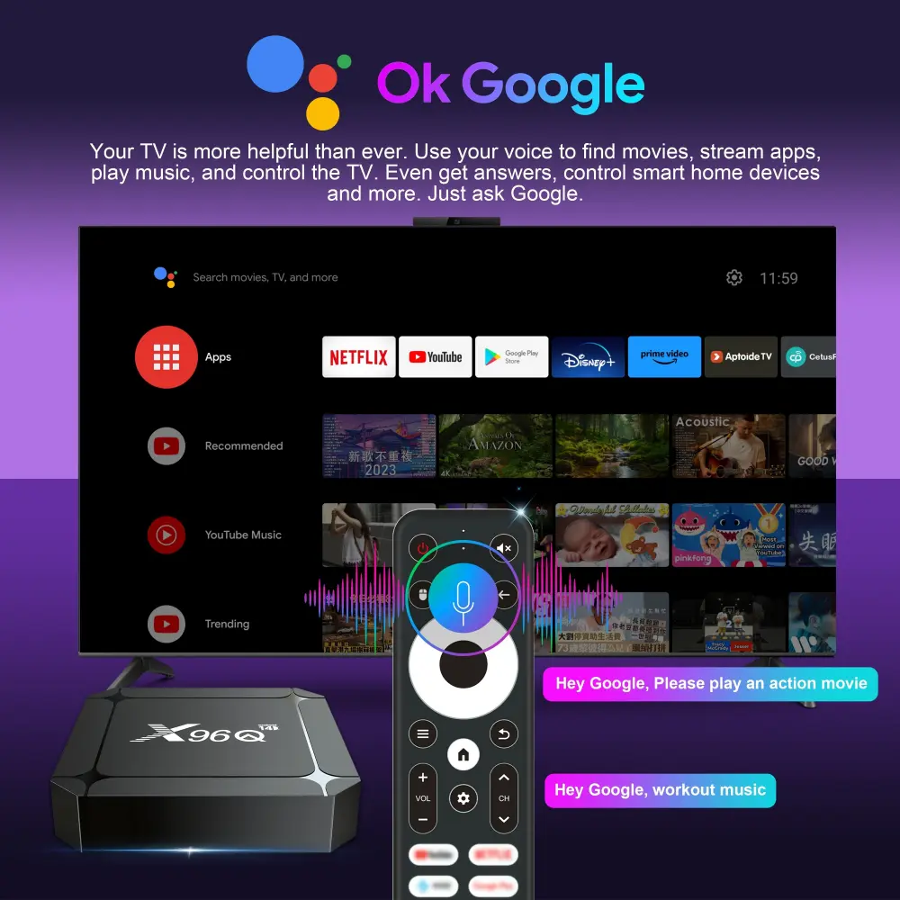 RockChip RK3518 X96Q RK3518 smart tv box manufacturer 6